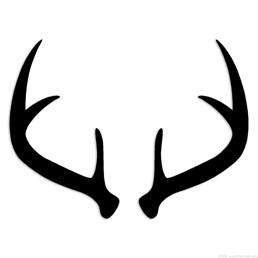 Deer Antlers Rack – Decal Sticker – Multiple Colors & Sizes – ebn6721