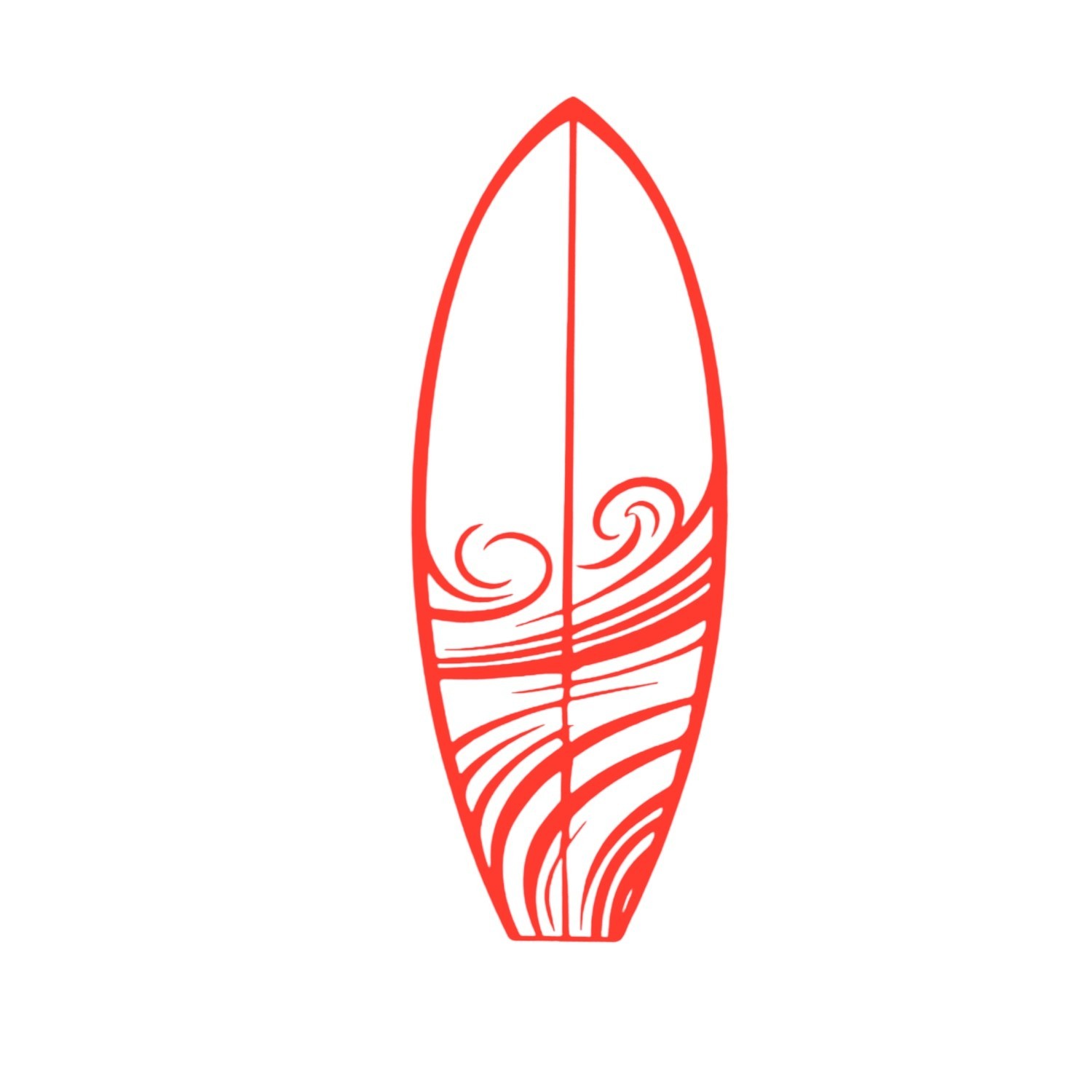 Surfboard Vinyl Decal for car Windows Laptops Any Smooth Surface design #22