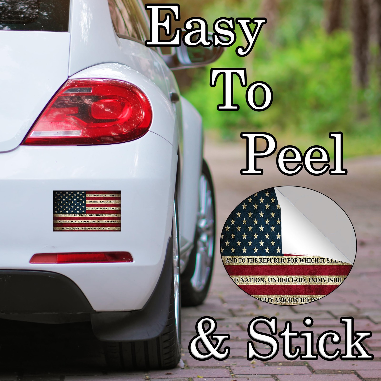 Pledge of Allegiance US United States of America USA Flag Car Truck Window De…