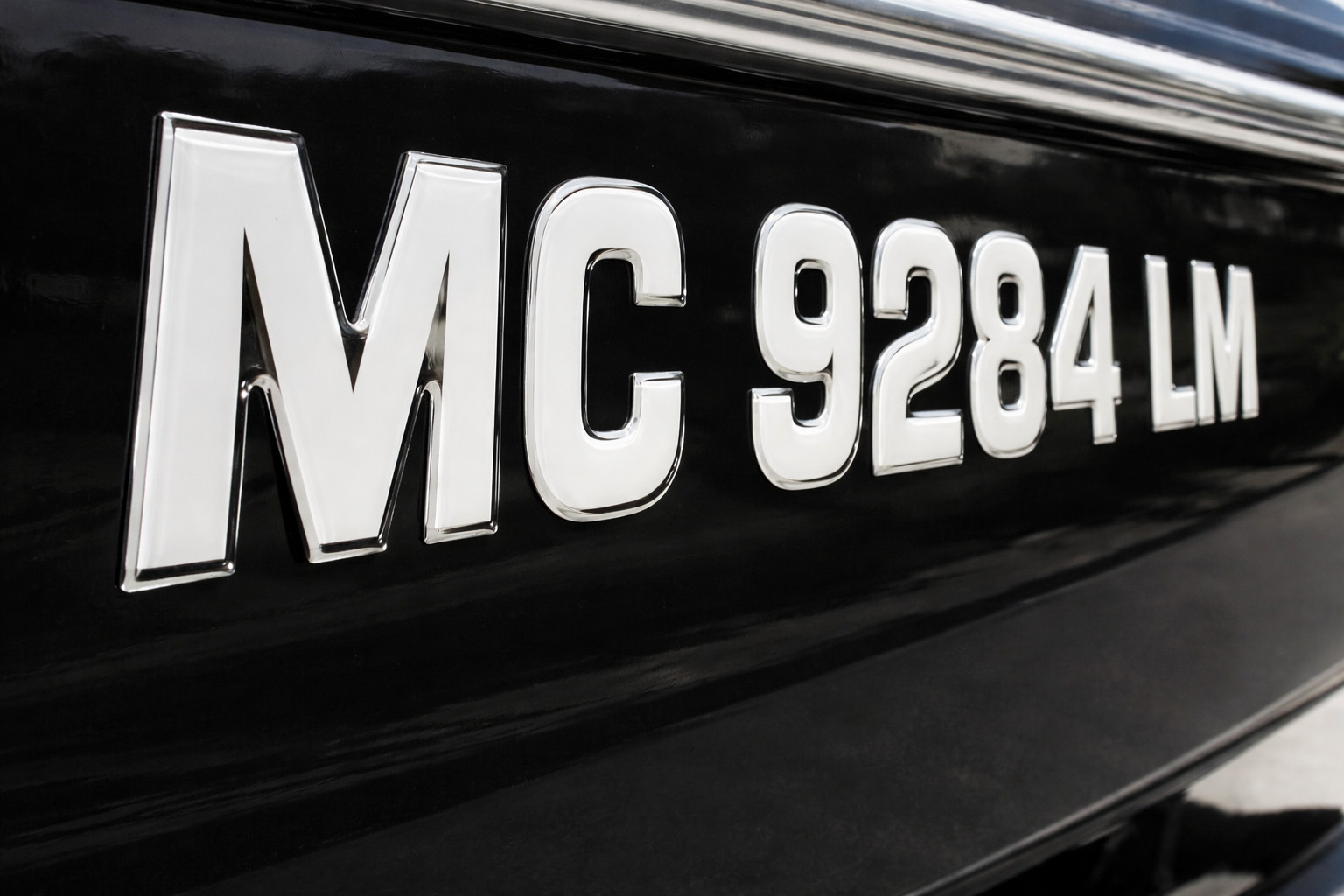 Boat Registration Numbers Raised 3D Marine Waterproof UV Stickers 3 Inch White