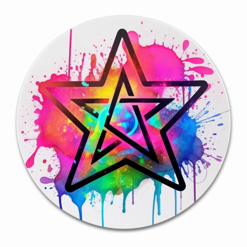 Pentagram A five-pointed star Vinyl Decal Sticker for Car, Laptop, tumbler, more