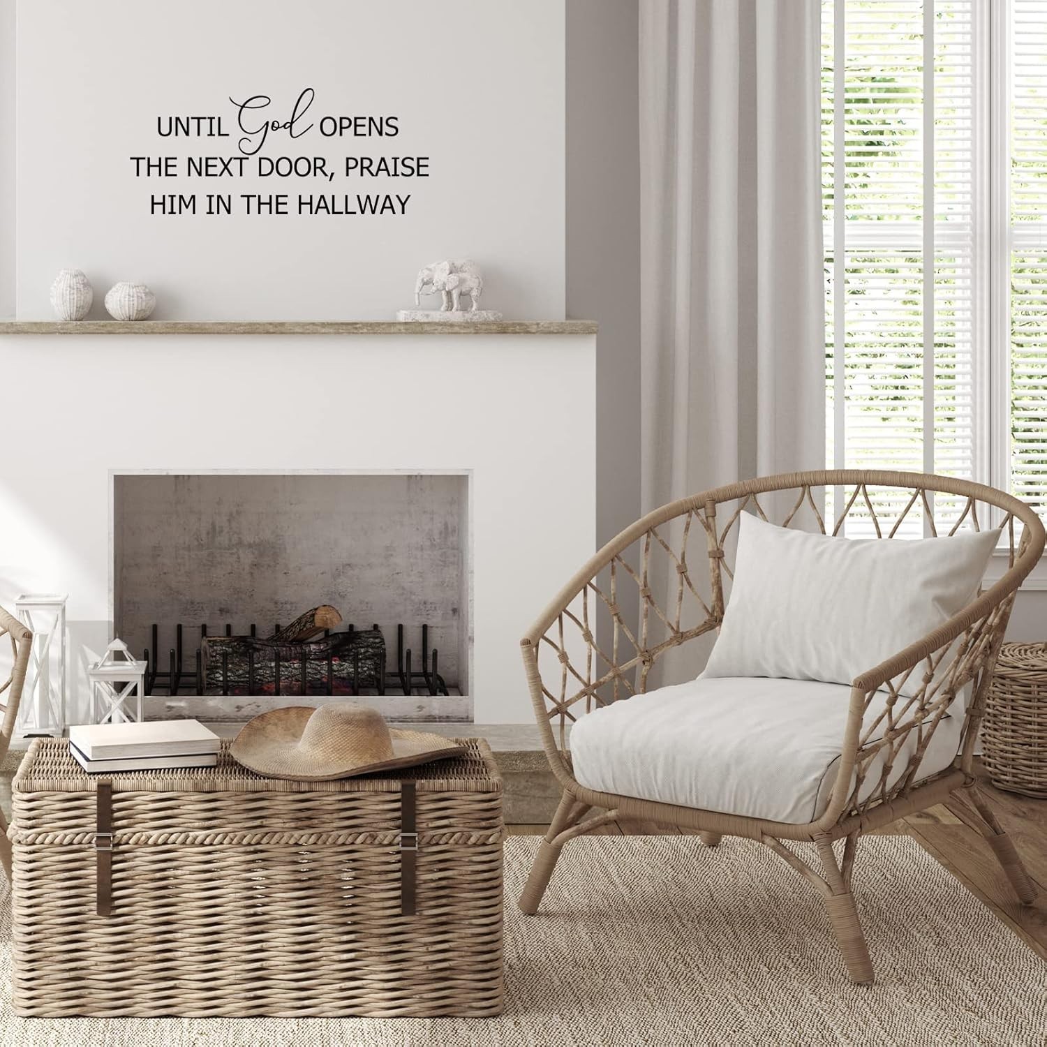 Religious Inspirational Quote Stickers – Peel and Stick for Elegant Spaces