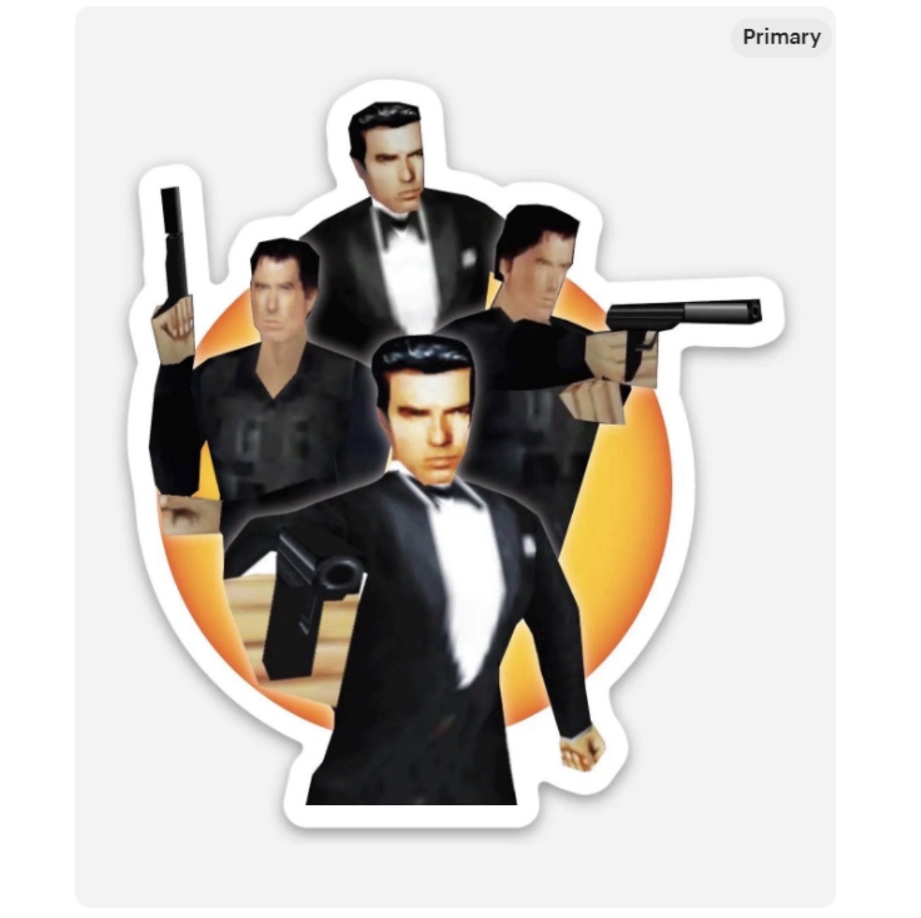 3” James Bond 007 Goldeneye Nintendo Sticker Vinyl Matte Finish Dishwasher Safe