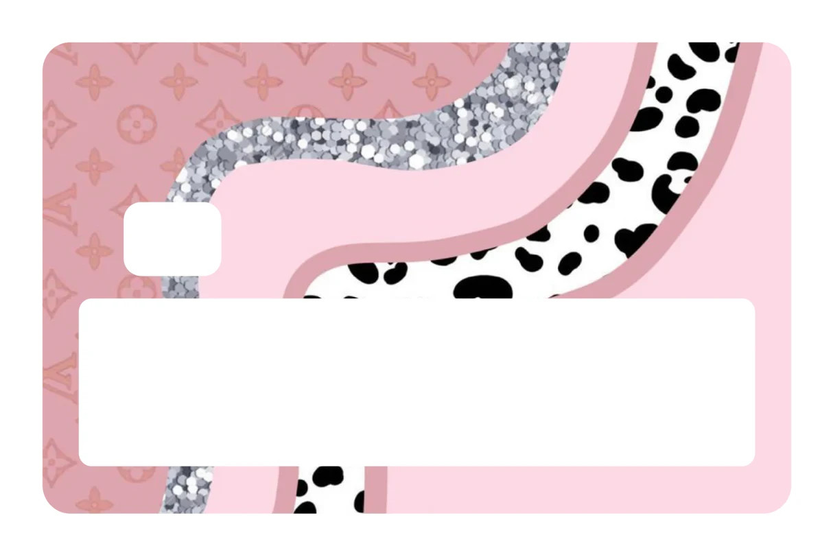 Pink Glitter Sparkle Shimmer Card Skin 4 Pack Glam Trendy Iridescent Decal