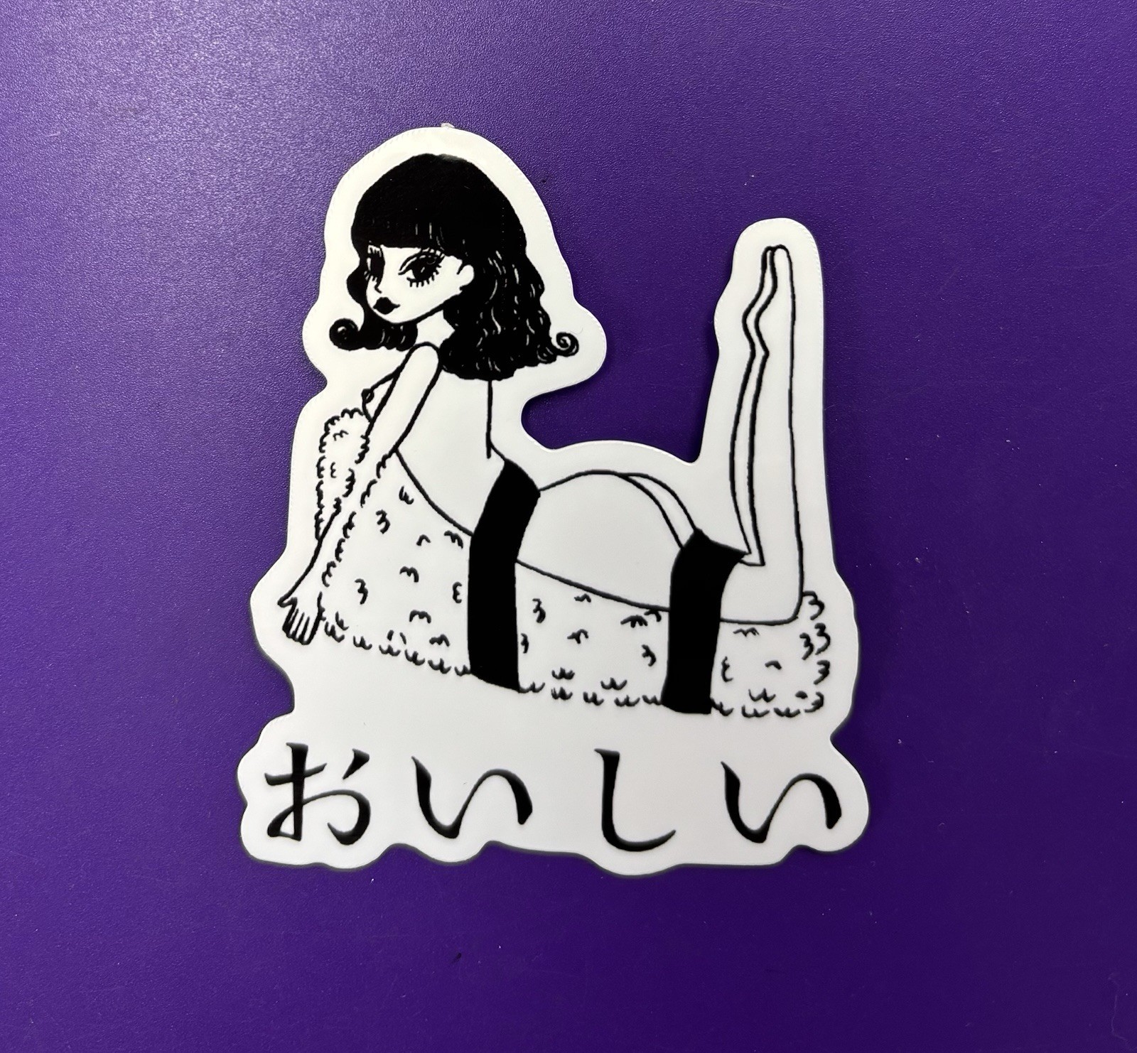 Original Sticker Girl Sushi Art