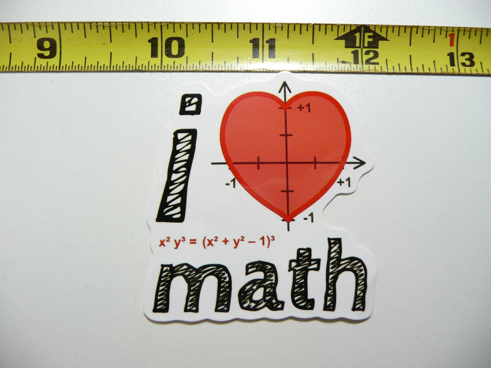 I HEART LOVE MATH FORMULAS SMALL STICKER DECAL TEACHER STUDENT SCHOOL COLLEGE