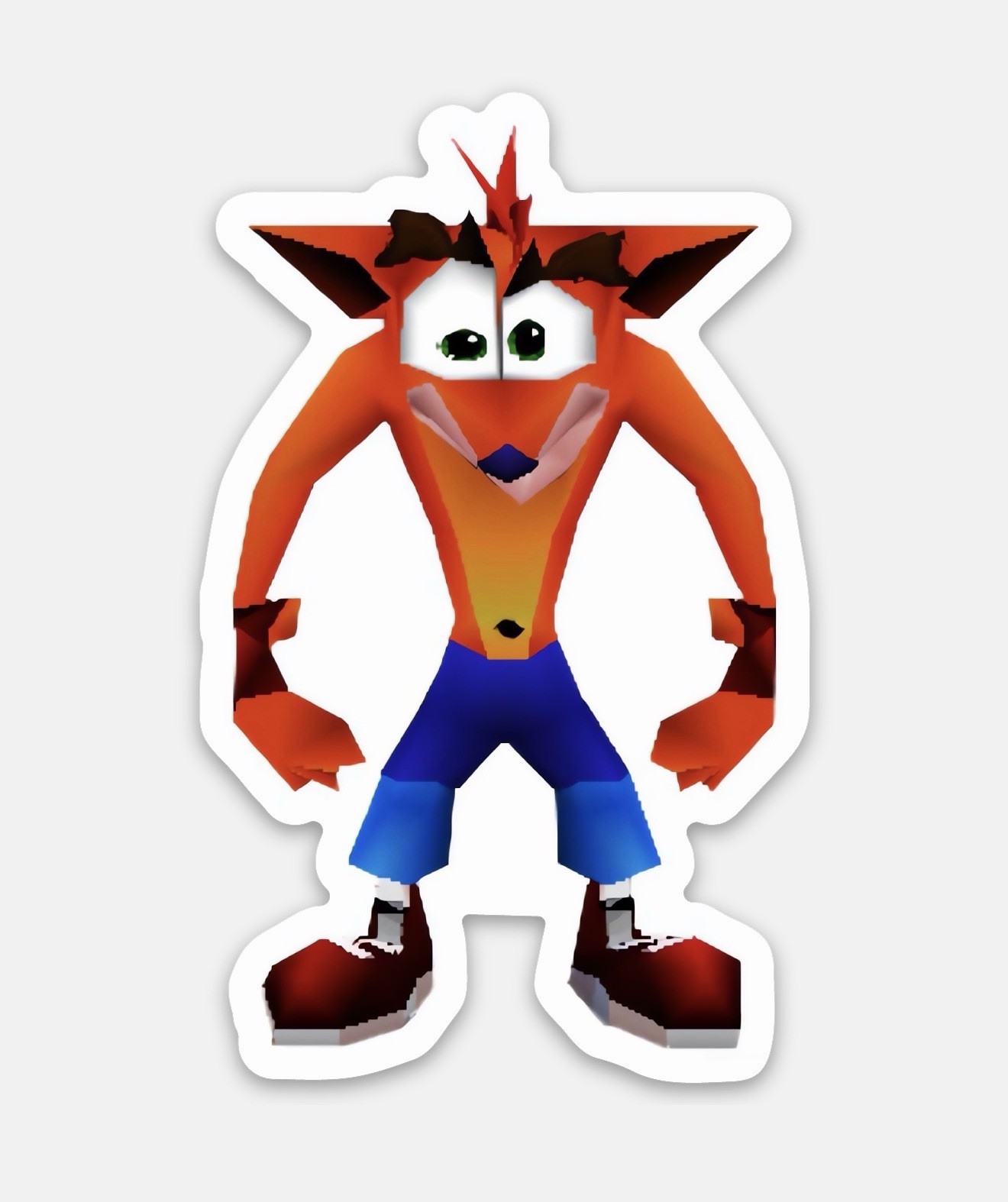 3” Crash Bandicoot Sticker Matte Finish Video games PlayStation Dishwasher Safe