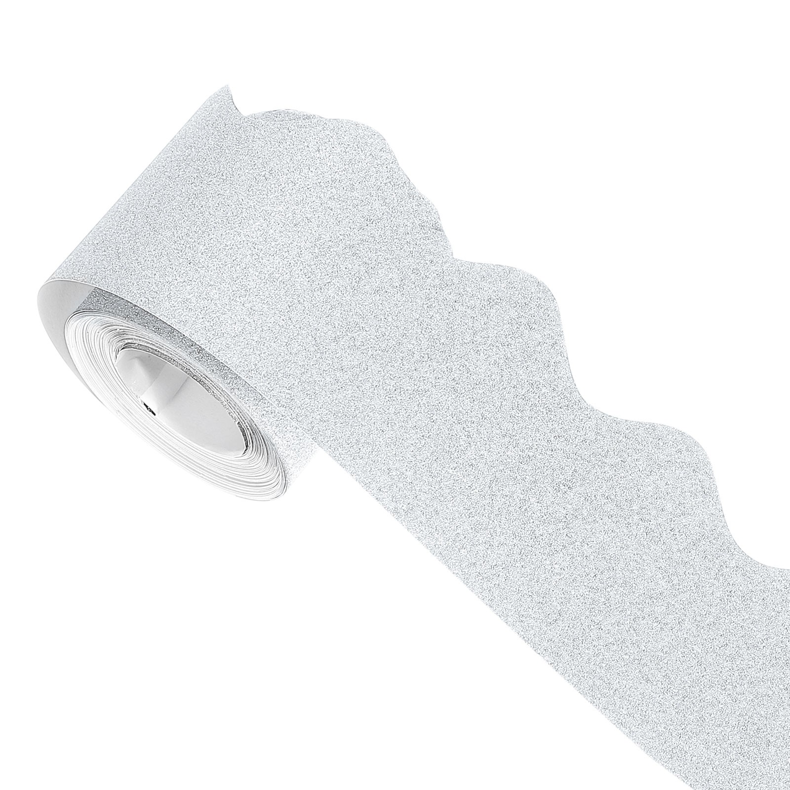 Bulletin Board Border, 32.8Ft x 2.24Inch Classroom Border Trim, Matte Silver
