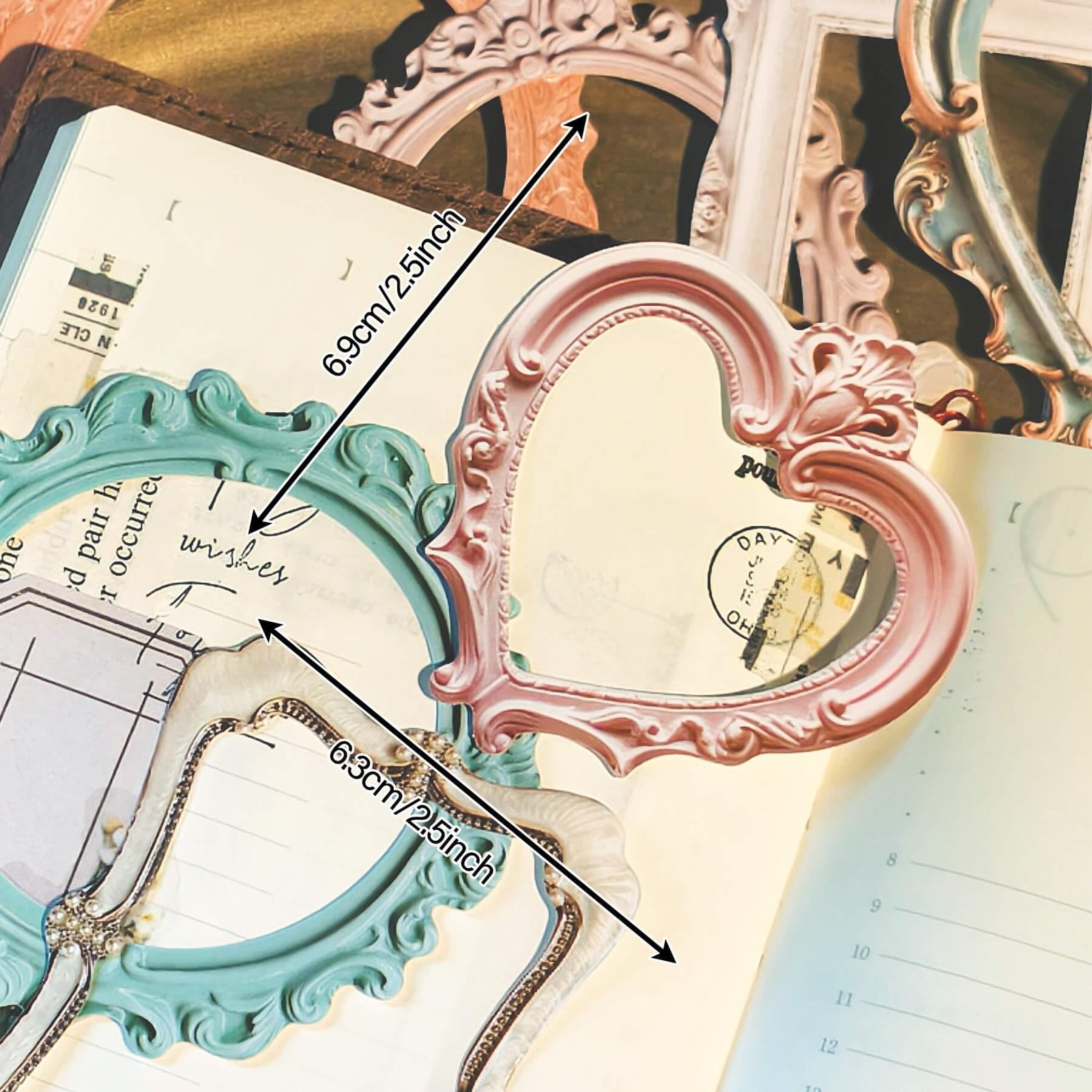 100 Pcs Vintage Frame Decorative Stickers – Scrapbooking Supplies for Planner…