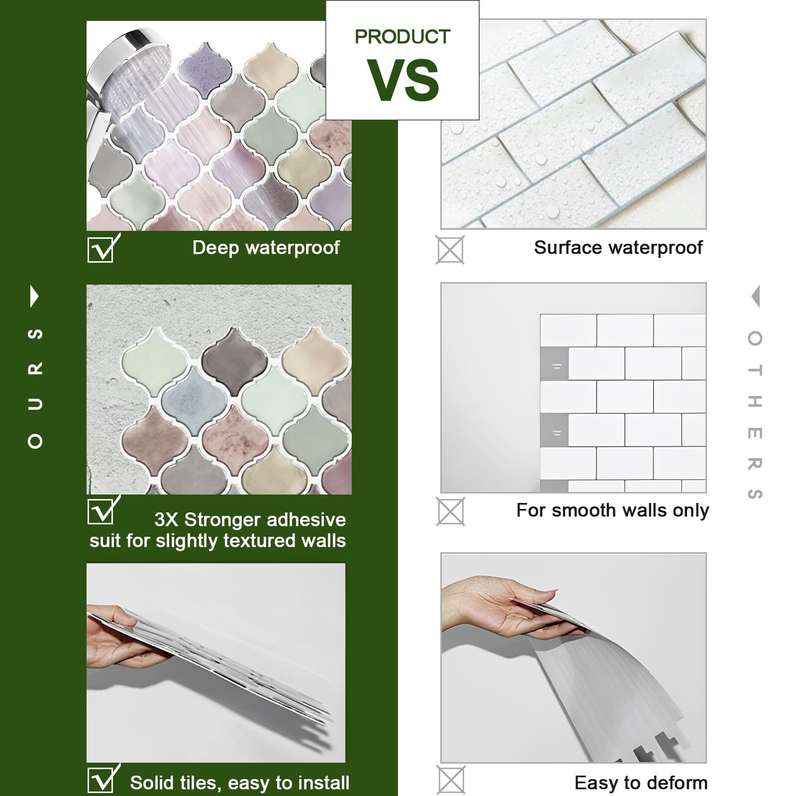 Pink Arabesque Peel And Stick Tile 12x12 Selfadhesive Kitchen Backsplash Stick