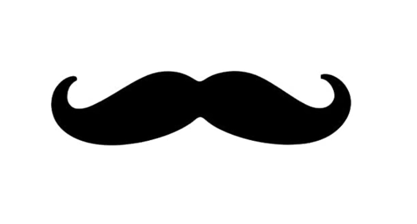 Mustache Decal Sticker 7.75" / 16" OR 24" For Car / Room / Party St-72