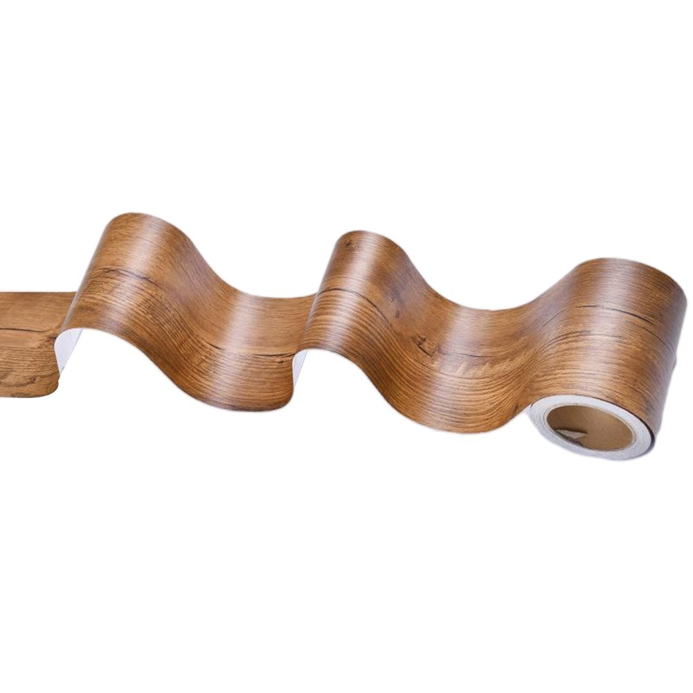 Smooth Application of Multi Color Wooden Texture Skirting Stickers Set