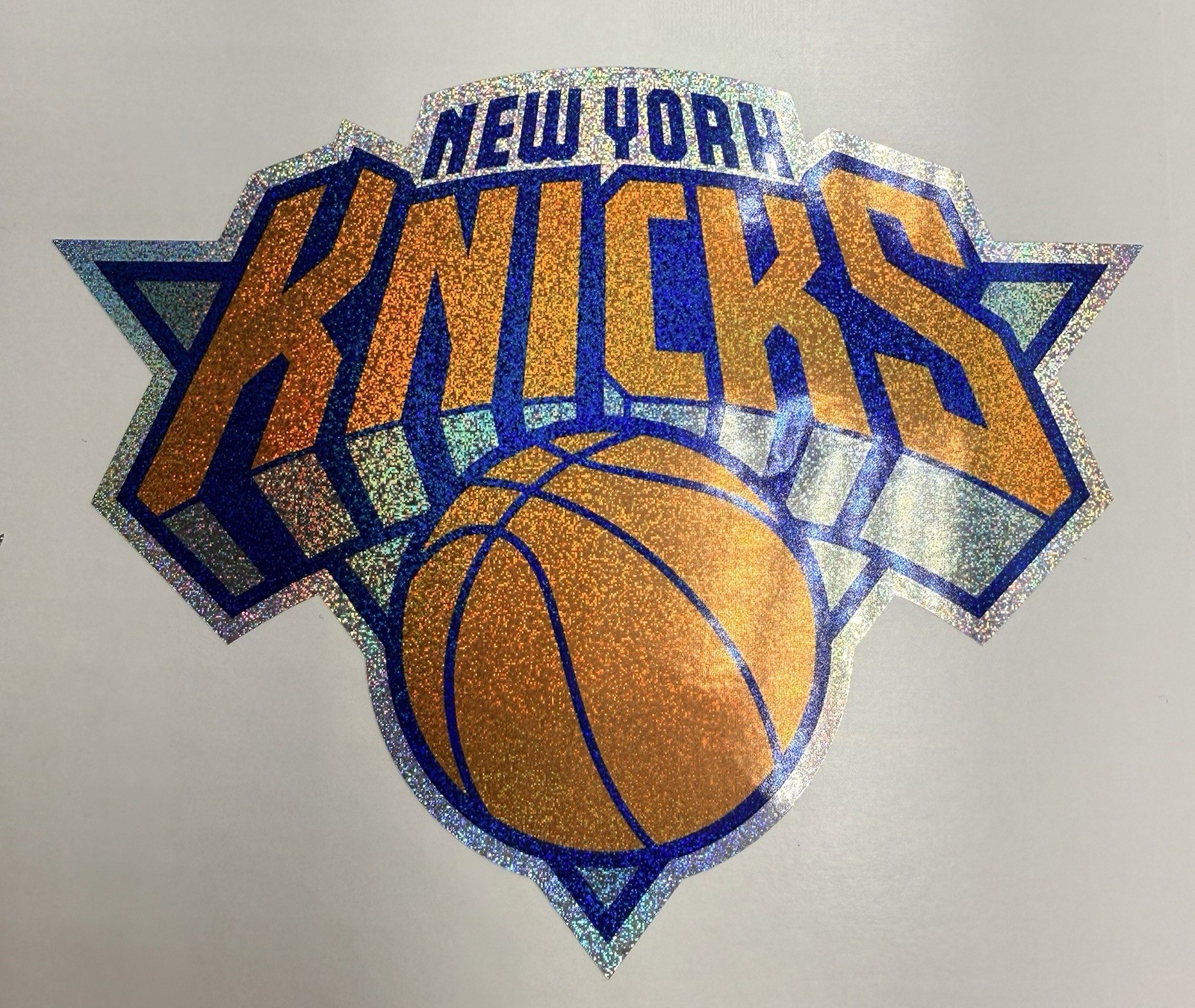 New York Knicks Holographic Tiny Sparkle Vinyl Decal