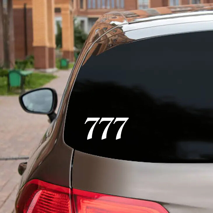 777 Angel Number Vinyl Decal V1 – Luck Spiritual Guardian – Die Cut Sticker
