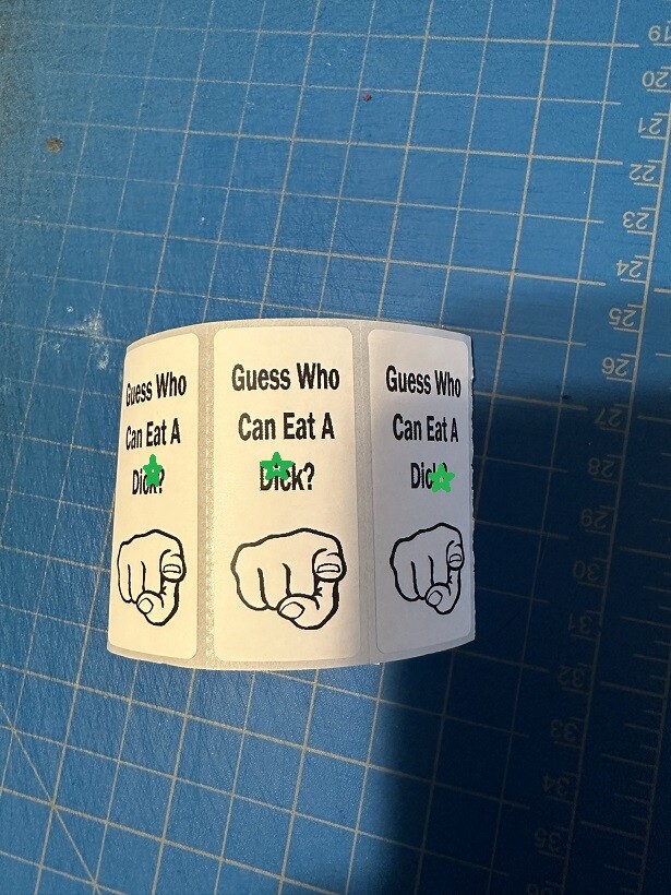 Guess Who Can Eat A D*ck? – Thermal Printed Sticker, Prank, Gag, Humor
