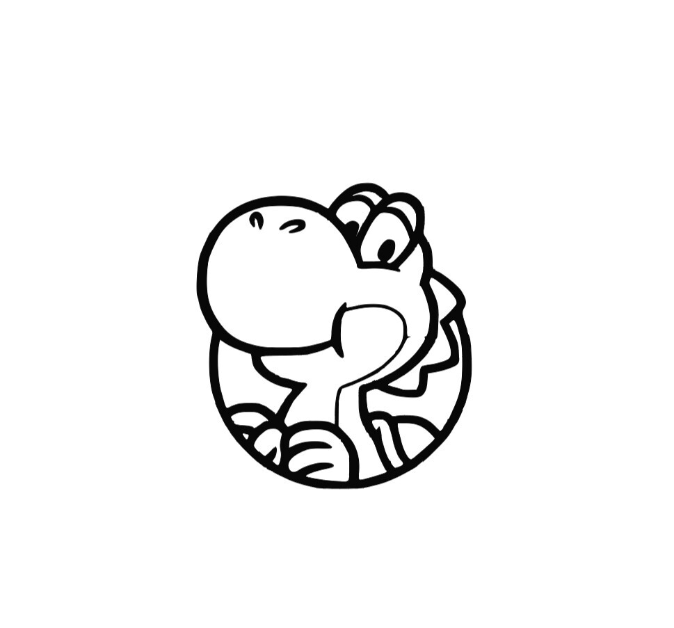 Yoshi Mario Vinyl Decal Sticker -Multiple Colors & Sizes- FREE SHIPPING