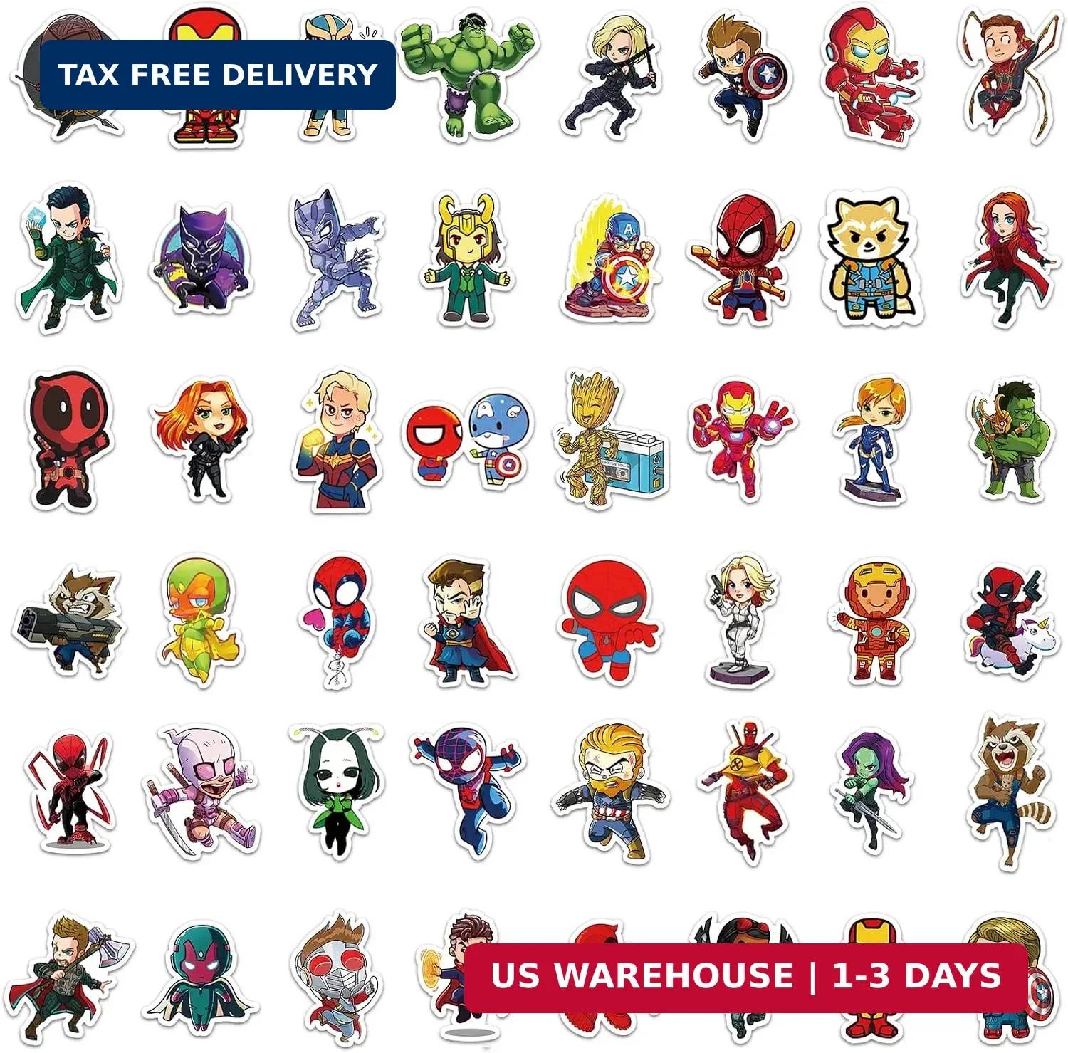 200PCS Cool Character Stickers for Water Bottles Skateboard Luggage Laptop Bumpe