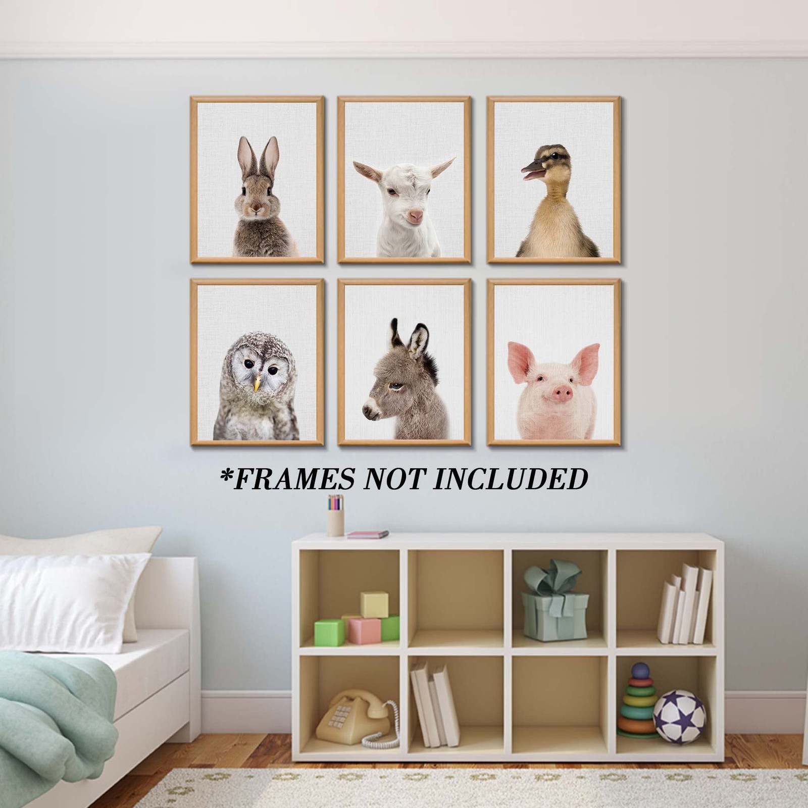 Farmhouse Baby Animal Posters and Prints, Cue Bunny, Duck Rabbit, Owl Prints,…