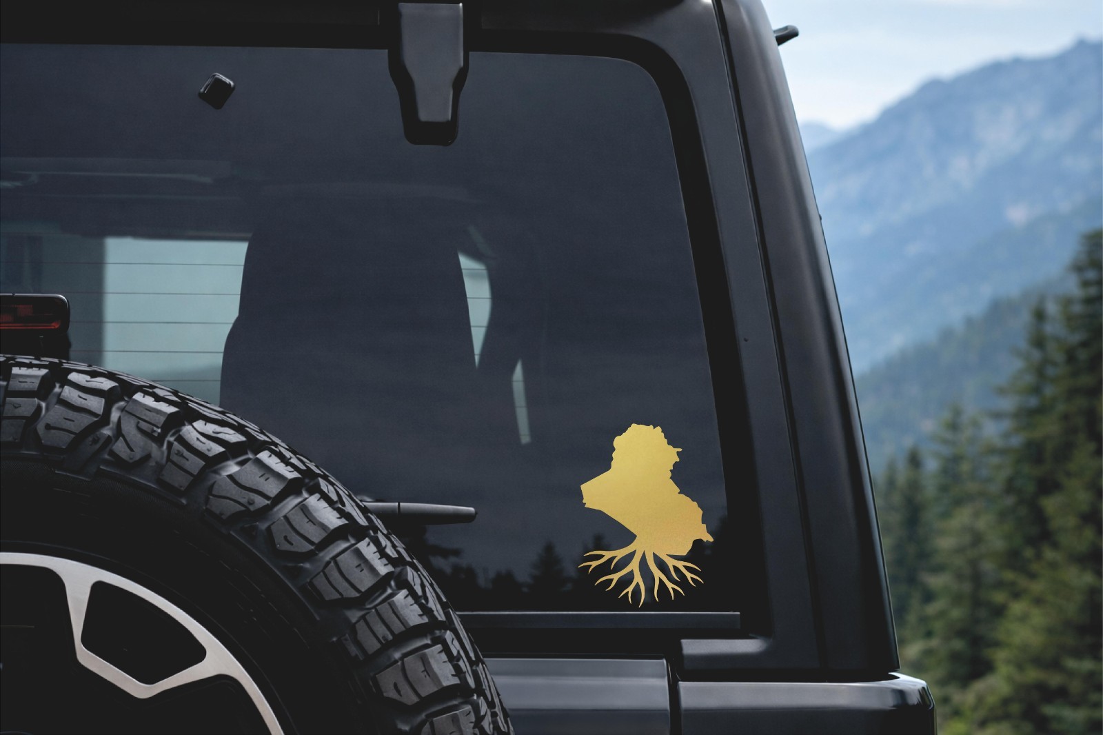 Iraq Roots Vinyl Decal Country Outline Iraqi Heritage sticker