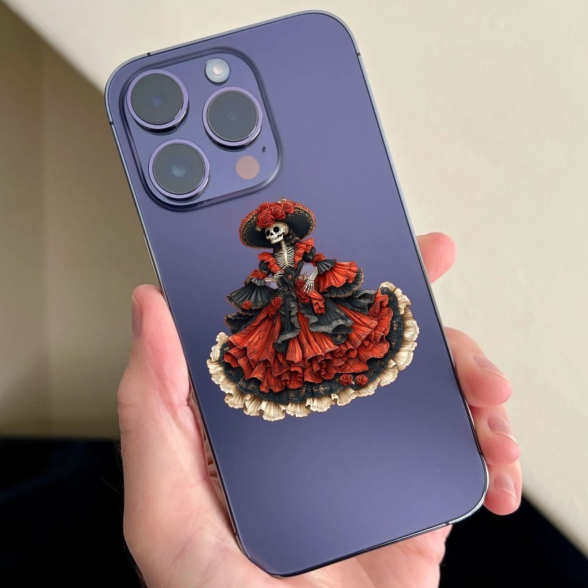 Day of the Dead Catrina, Dia de los Muertos Precision Cut Decal