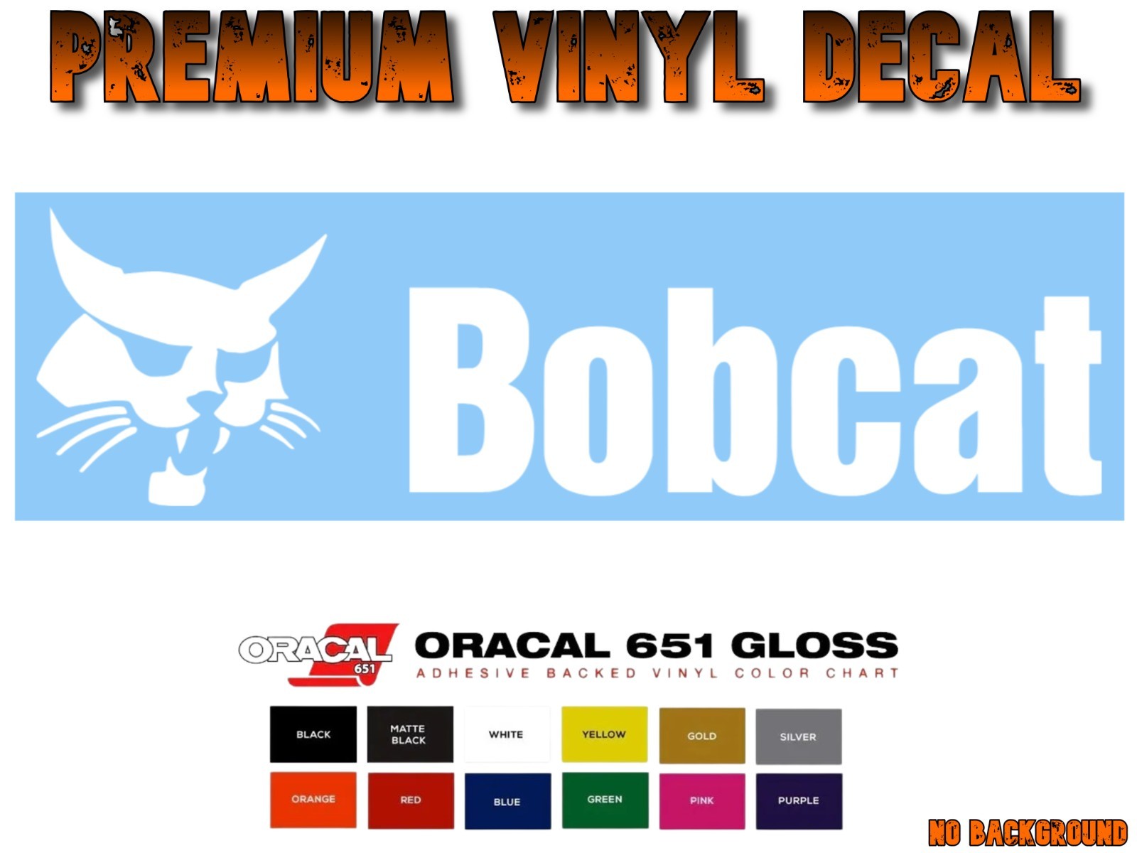 Bobcat Decal Sticker 5.5" 7.5" 11" Skid Steer Track Bucket Mower Blade Tire Load