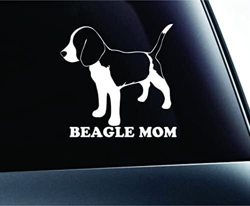 Vinyl Decal for Window – Beagle Mom (May Personalize w/ Name)