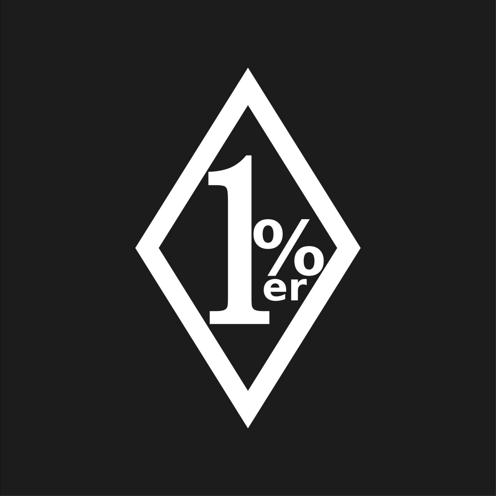 1%er One Percent Outlaw motorcycle club Biker Vinyl Sticker Decal