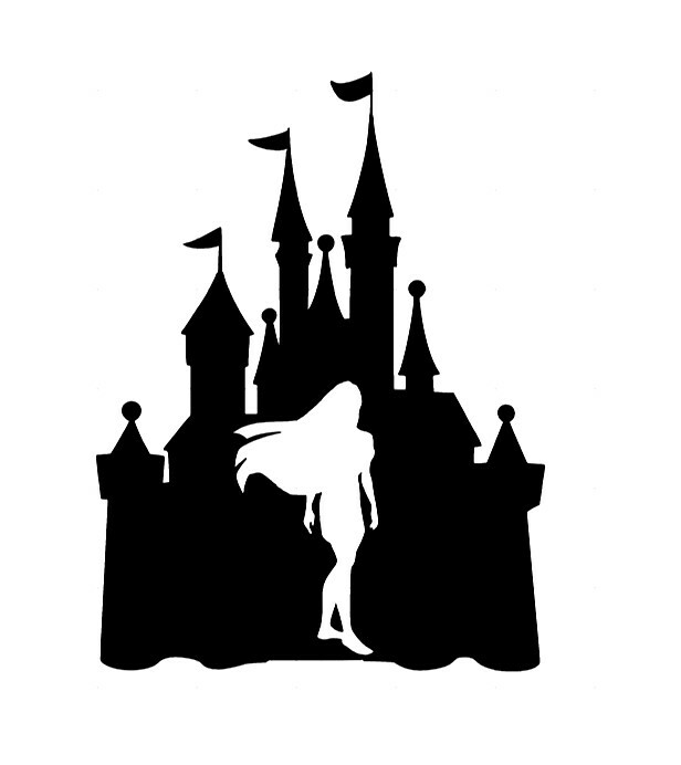 Custom Vinyl Decal Run Castle Cinderella Aurora Belle Tiana Jasmine Pocahontas
