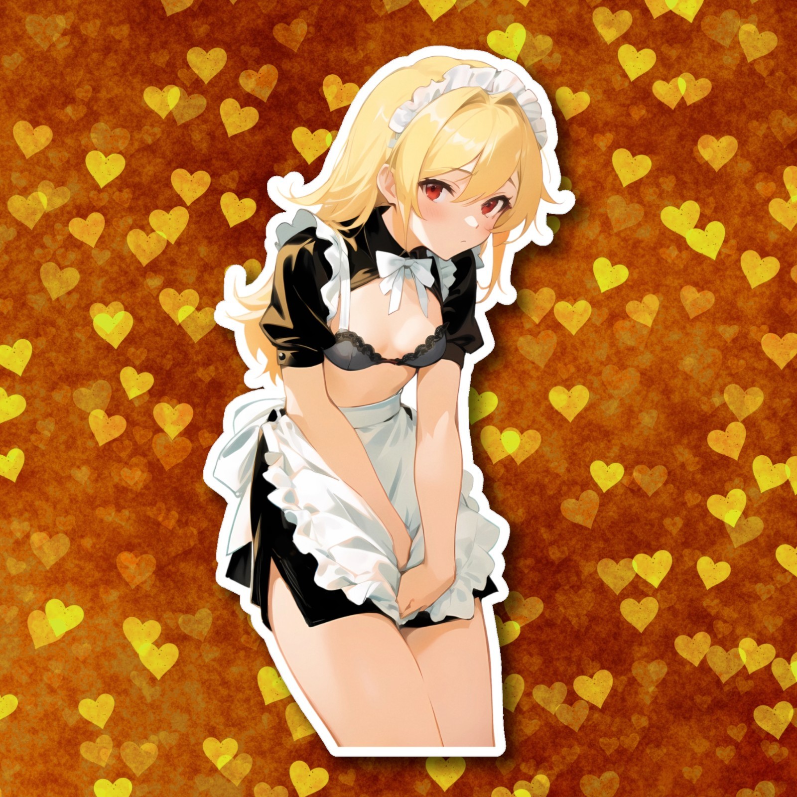 Sexy Anime Girl Sticker Waifu Car Decal Ecchi, Lewd, Maid Sticker NSFW 4 Sizes
