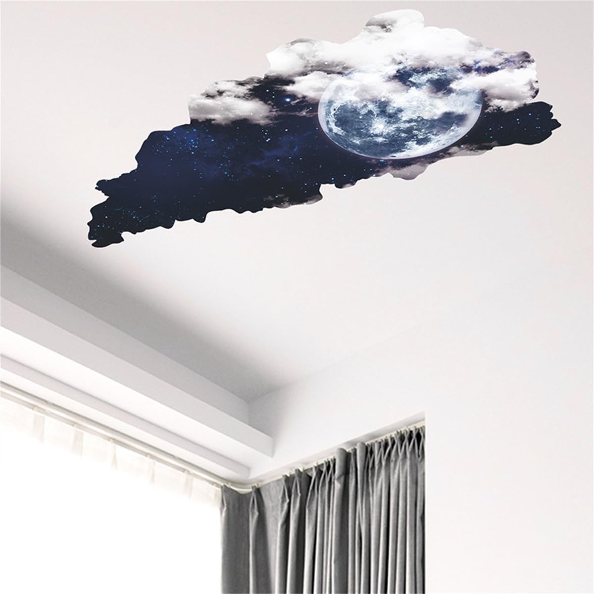 3D Universe Starry Sky Wall Sticker Blue Cosmic Ceiling Decor Creative Starry…