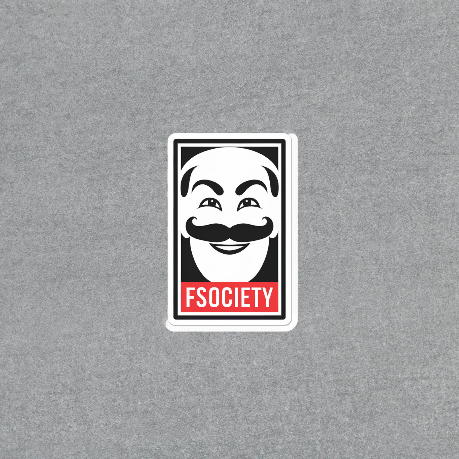 Fsociety Hacker Mask Sticker – Mr Robot Inspired Decal for Laptops & Cars #5937