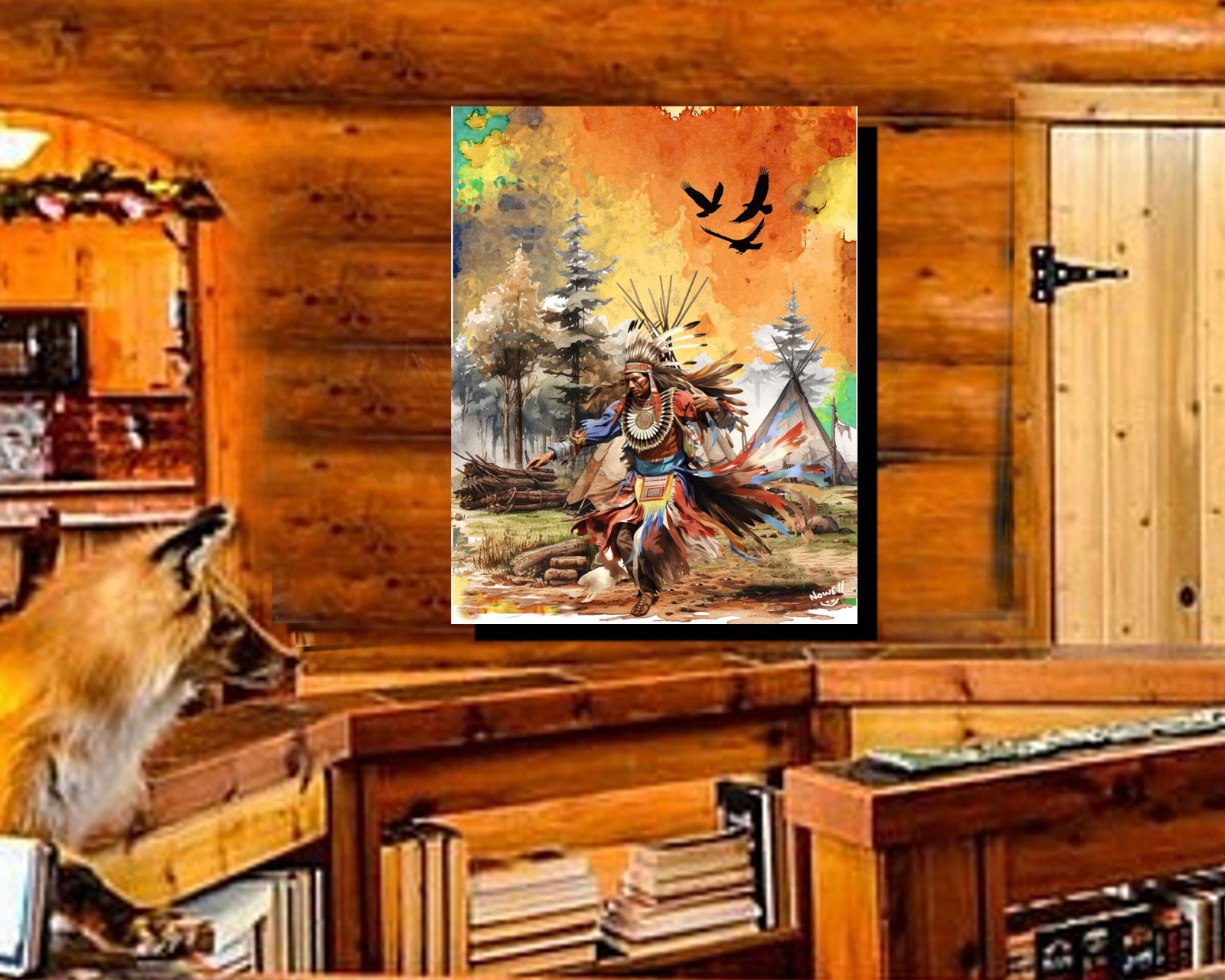Native American Indian The Eagle Dance Gallery Canvas Wrap SN/LE Wall Decor art