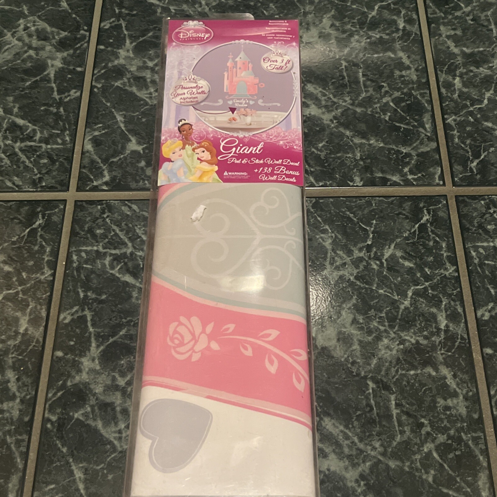 Disney Princess Wall Decal Castle Personalize Peel and Stick 40” ! NEW