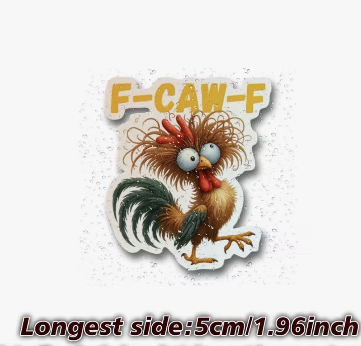 2 PACK – CRAZY CHICKEN F-CAW-F 2” Waterproof Vinyl Sticker Decal F OFF Set Lot