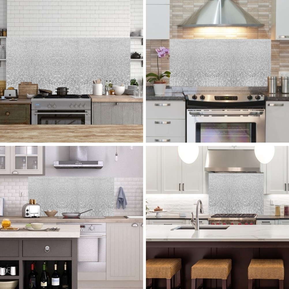 1 Roll Backsplash Wallpaper Waterproof Stove Decal Cooking Bench Sticker