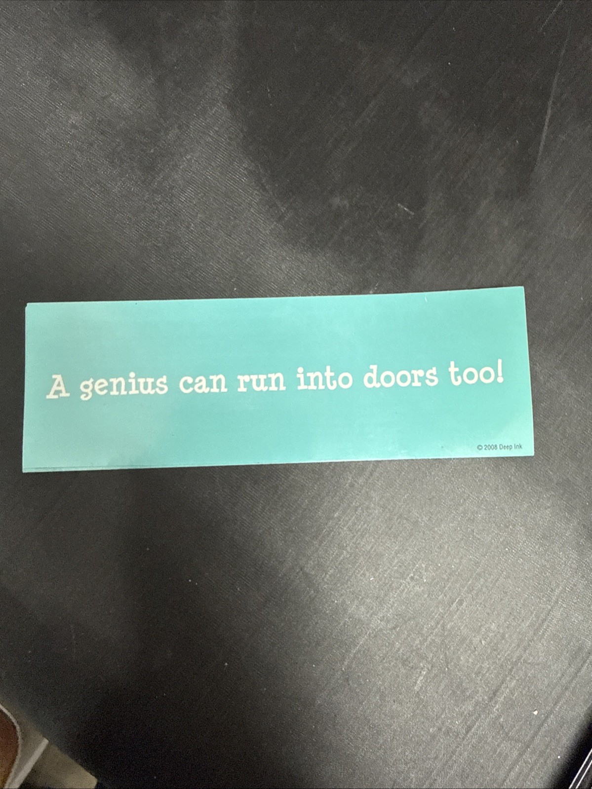 2000s Y2K Scholastic Book Fair Deep Ink Sticker Bookmark A Genius Can Run Into