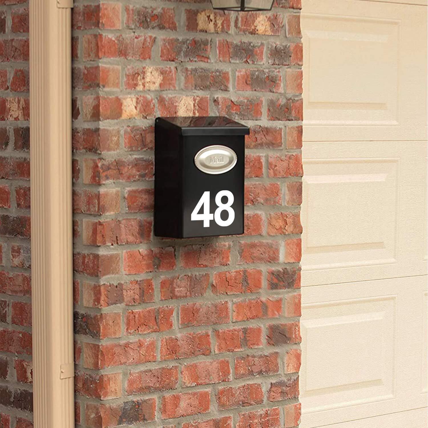 Reflective Custom Mailbox Numbers Vinyl Decals Stickers Waterproof 4 inch 3 inch