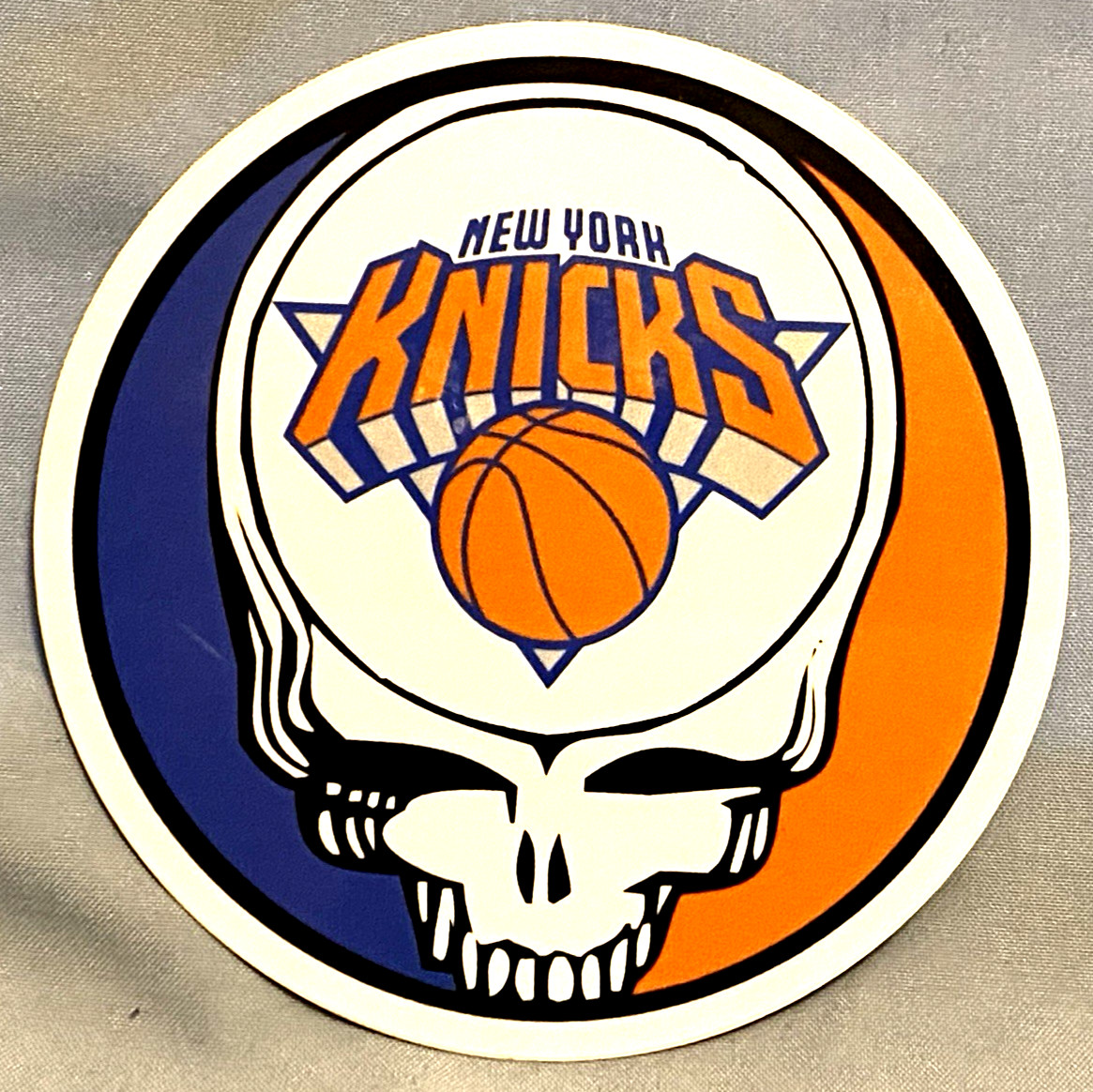 🌹⚡️GRATEFUL DEAD New York Knicks Stealie Sticker *NEW* Measures 3.5" x 3.5" ⚡️