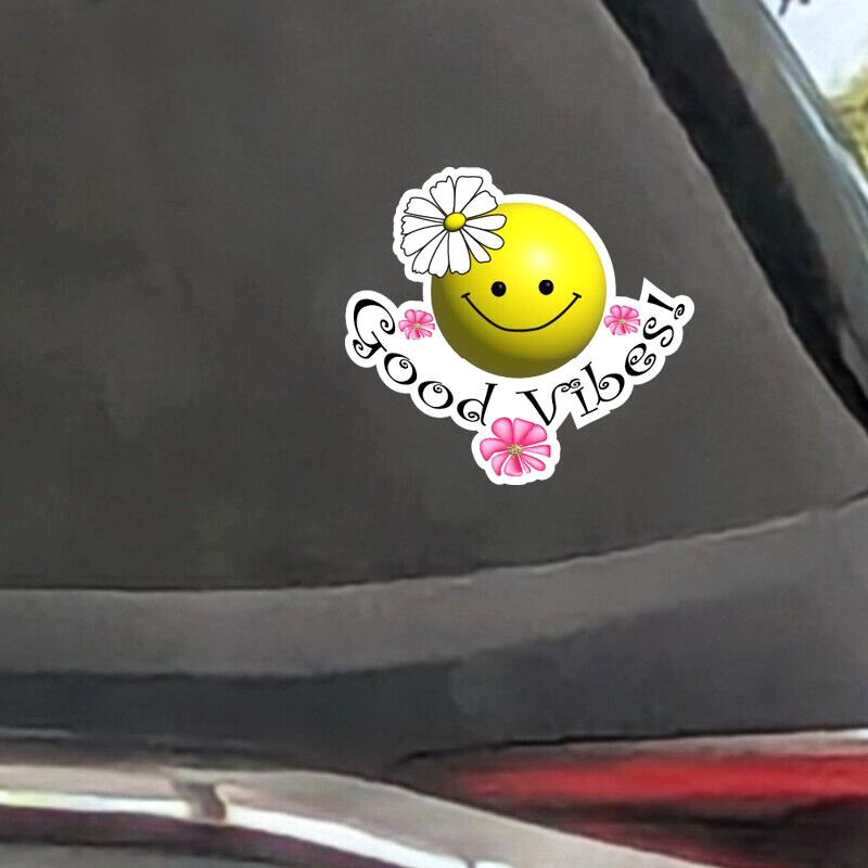 Cute Good Vibes Vinyl Stickers Waterproof Decal for Car Laptop Bottle Phone