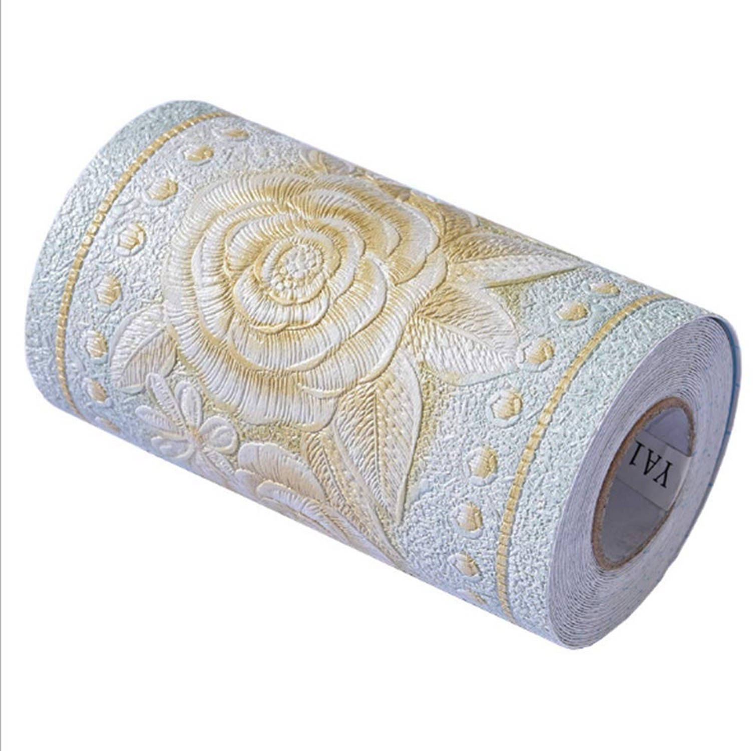 5 Meters Royal Peony 3D Peel and Stick Waterproof Wall Border Easy to Apply K…