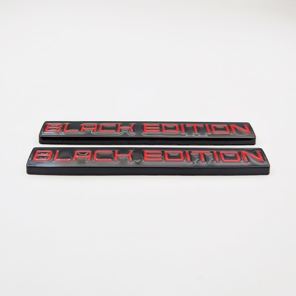 2X Chrome Metal Black & Red Logo Car Emblems – Racing Sport Auto Badge, Easy …