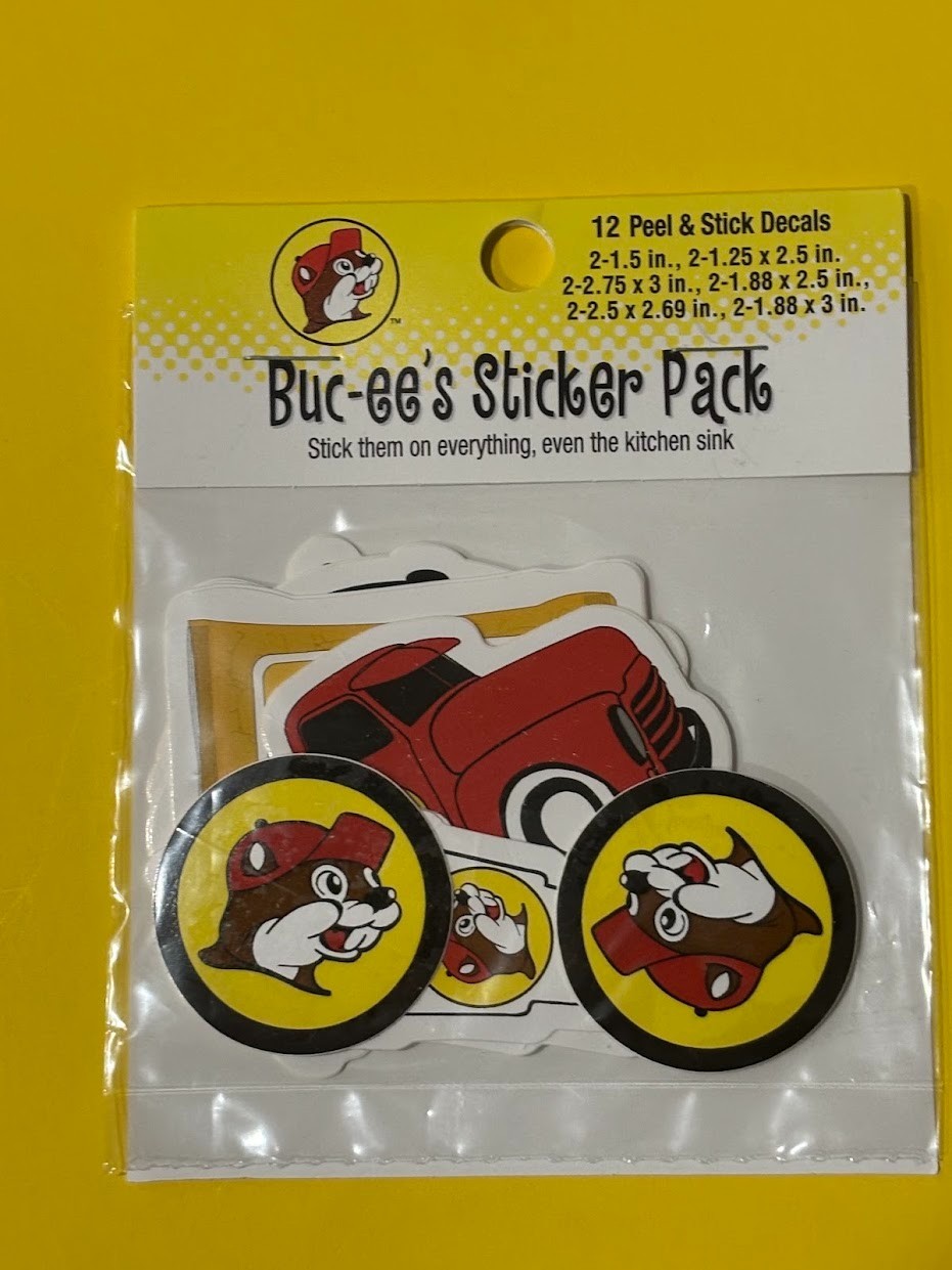 COOL! Buc-ee’s Variety Sticker Pack – 12 Stickers – Different Sizes 6 Designs