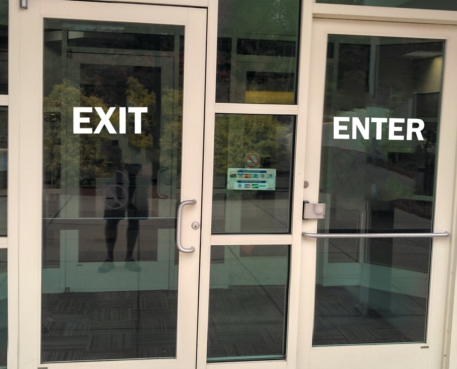 Enter Exit Vinyl Decals – Office Business Entrance Door Signs – Die Cut Stickers