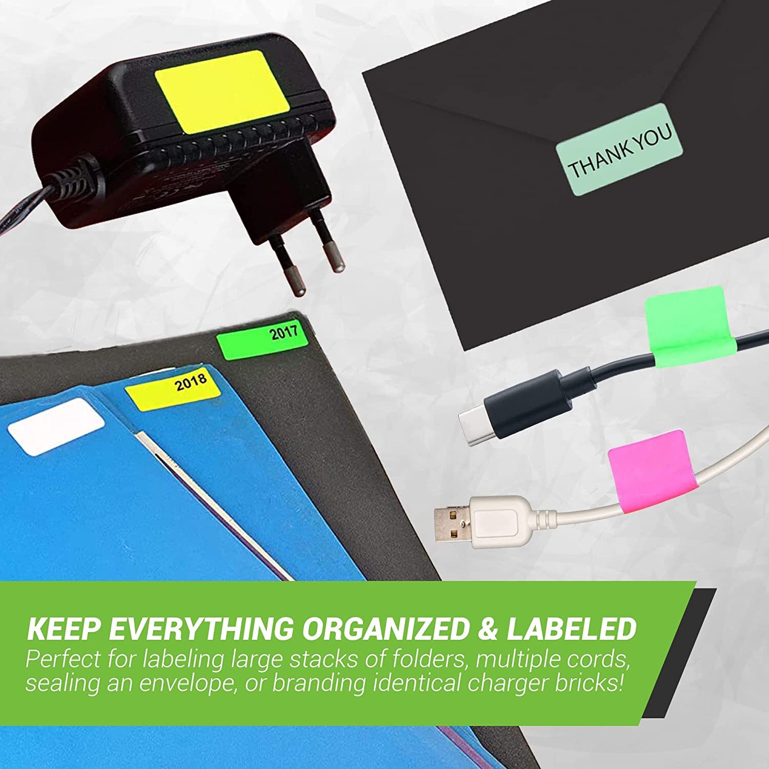 Color Coded Stickers 40mm x 19mm Rectangular 1.57 x 0.75 Inch Labels Writable
