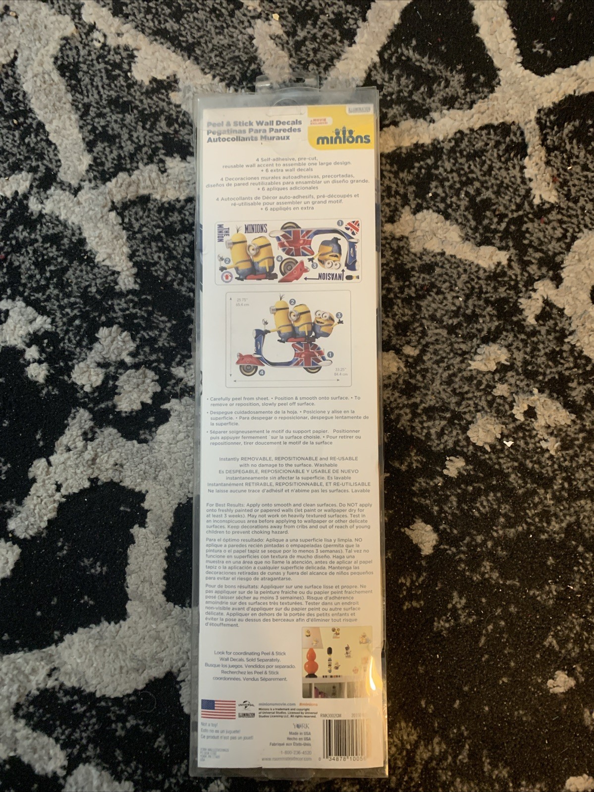 Minions A Movie Exclusive Peel & Stick Wall Decal Stickers Removable Reusable