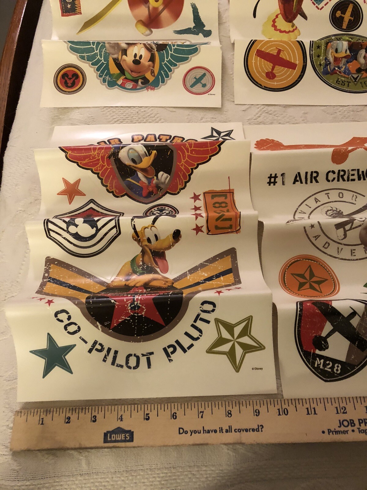 DISNEY Mickey Mouse & Friends Wall Decals Border, Vintage Aviation Theme