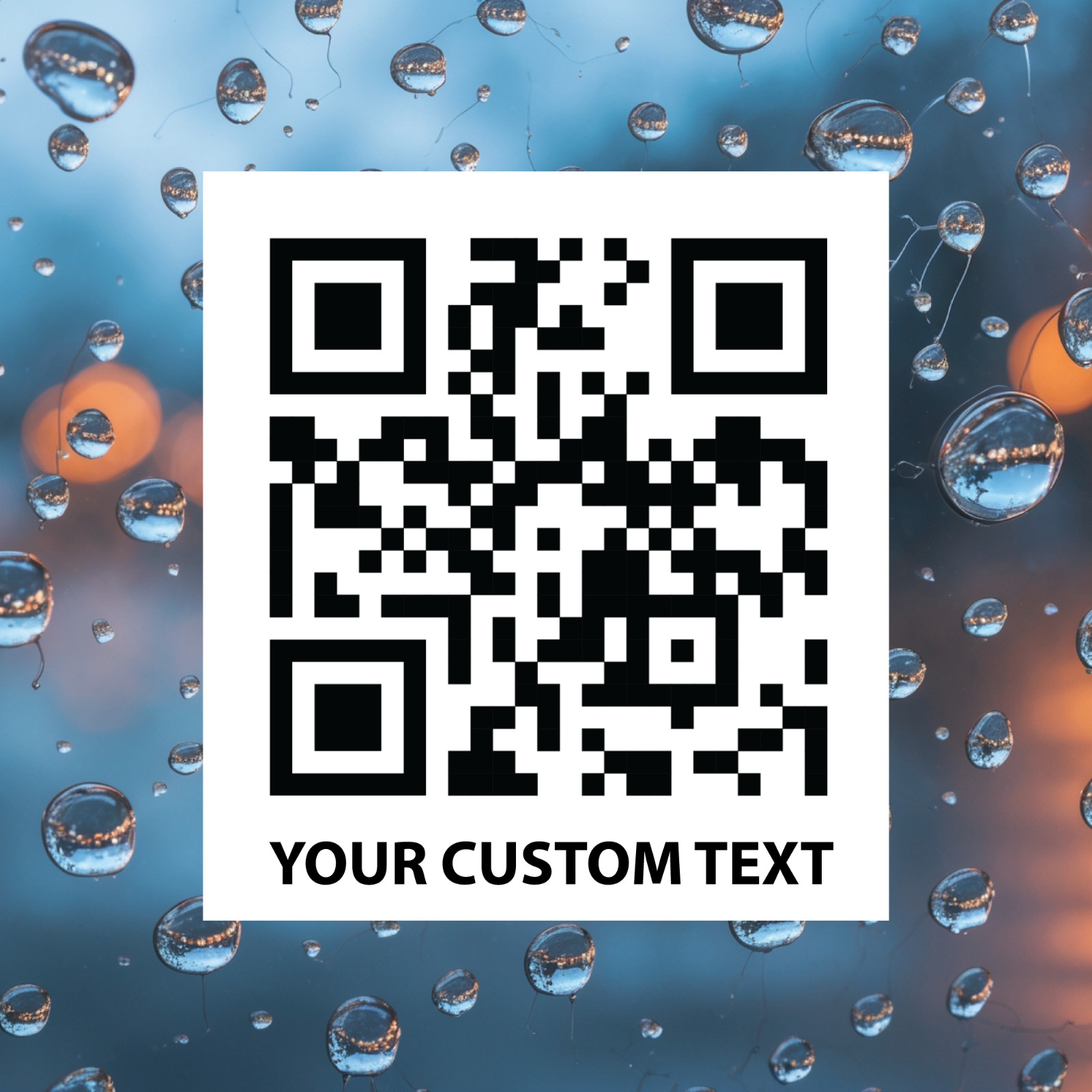 Custom QR Code Sticker: Water Resistant Vinyl Decal for Business or Social Media