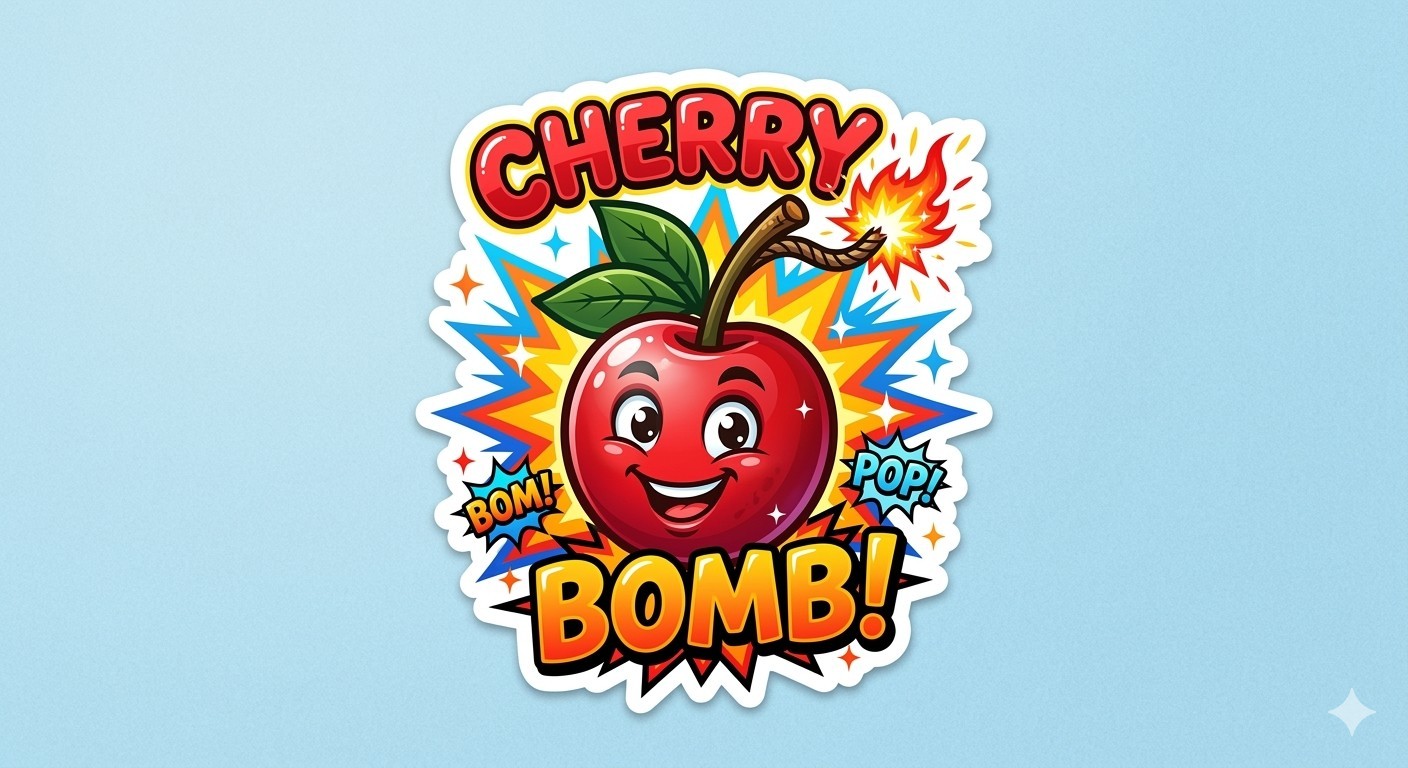 Cherry Bomb Sticker Decal Phone Laptop