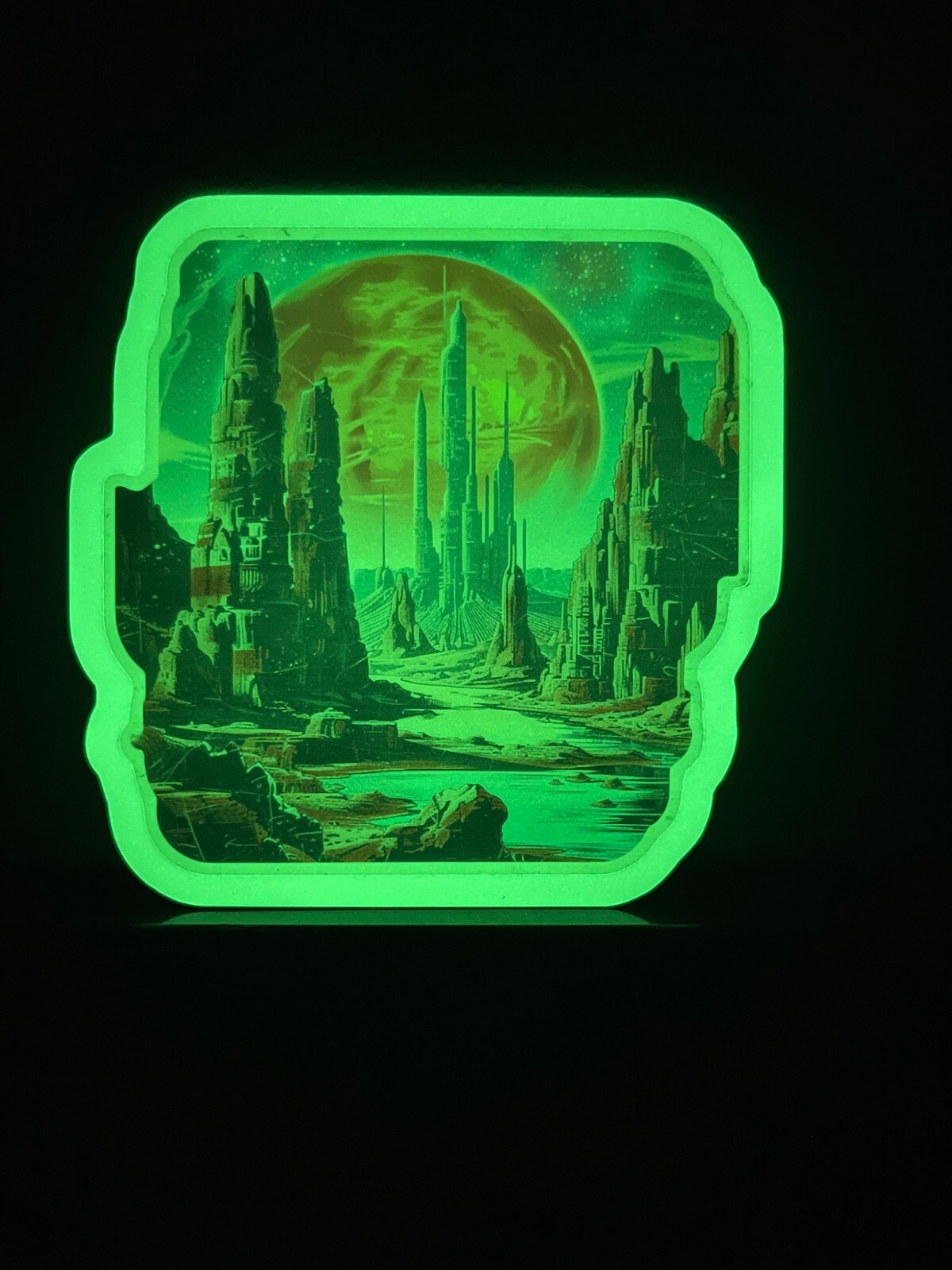 Other Worlds Glow in the Dark Stickers Sci-Fi Fantasy Decal Space Laptop Vinyl