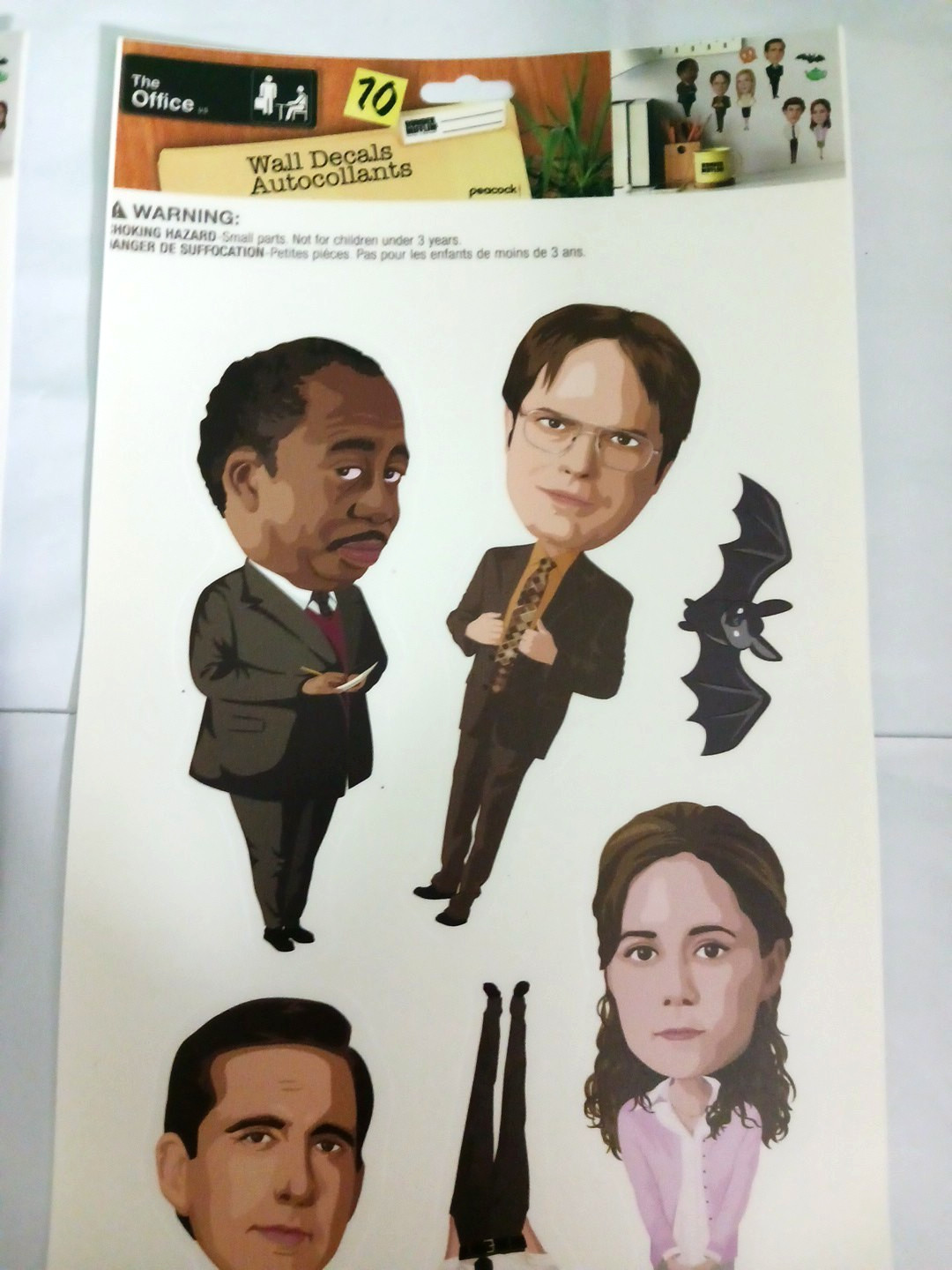 The Office Wall Decal Stickers. 5" tall people. tea pot, pretzel. 5 or more. New